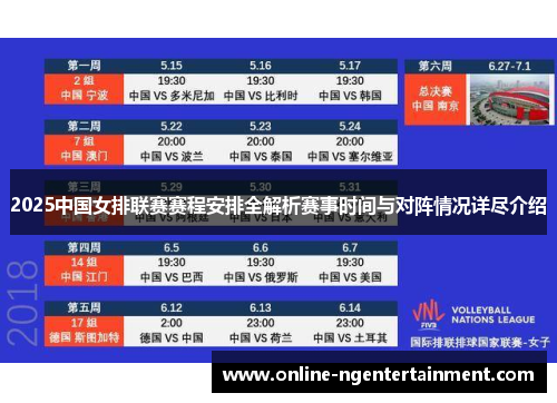 2025中国女排联赛赛程安排全解析赛事时间与对阵情况详尽介绍