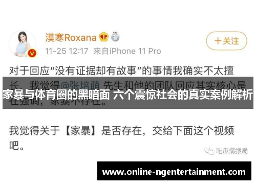 家暴与体育圈的黑暗面 六个震惊社会的真实案例解析